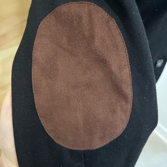 Jersey knit Blazer with faux suede elbow patches and silk lining Size M - Picture 4 of 7